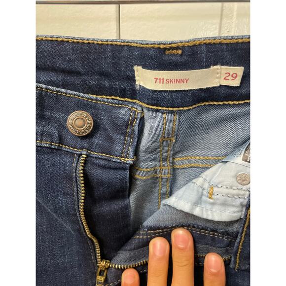 Levis 711 Skinny Womans Denim Medium Wash Jeans Size 29 - Picture 2 of 6